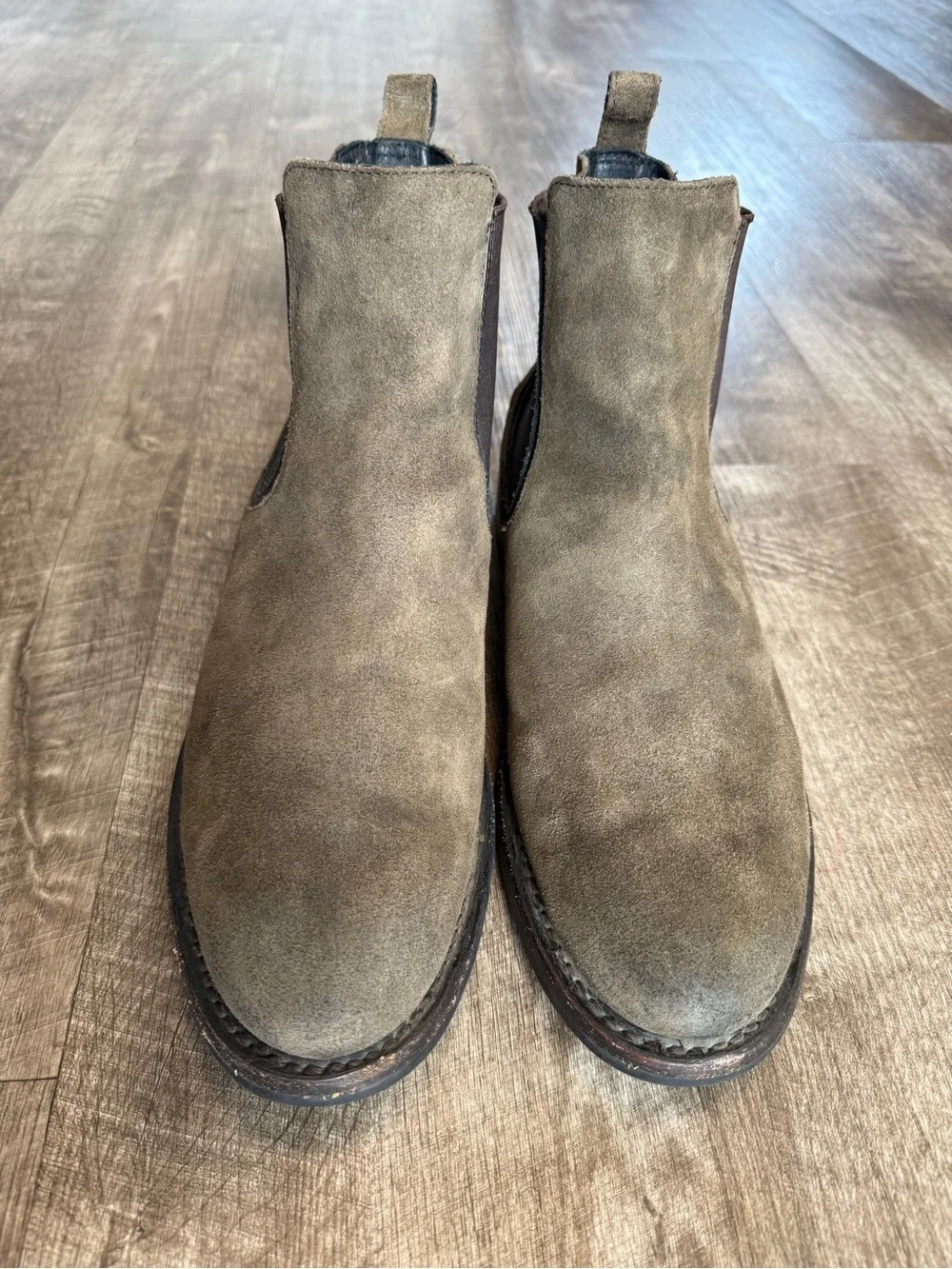 Thursday Boot Co Chelsea Boots Taupe Brown Leather Suede Mens 11.5